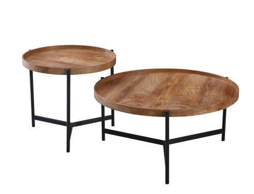 Warm Wood Tone Coffee Table Set