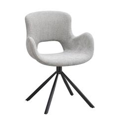 Beige Swivel Chair With a Hole On Back