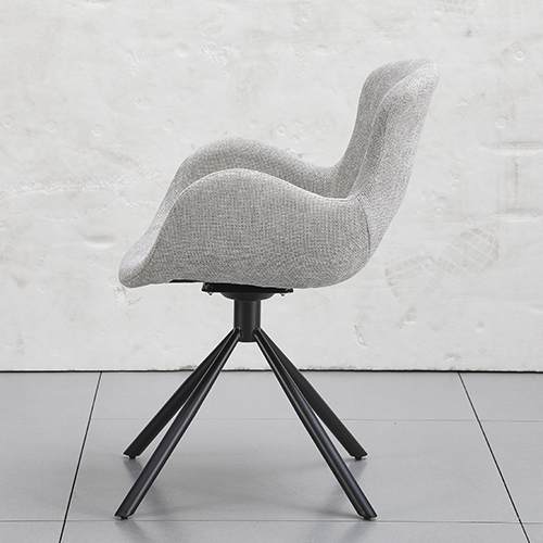 Beige Swivel Chair With a Hole On Back
