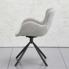 Beige Swivel Chair With a Hole On Back