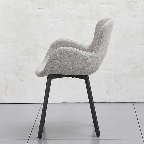 Beige Linen Dining Chair