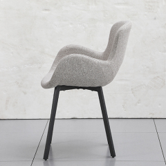Beige Linen Dining Chair