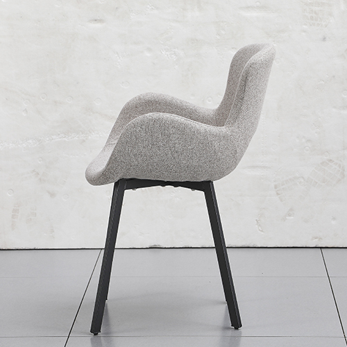 Beige Linen Dining Chair