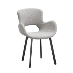 Beige Linen Dining Chair