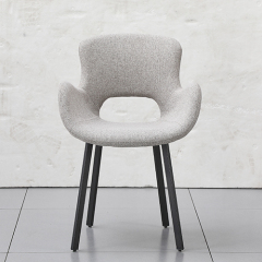 Beige Linen Dining Chair