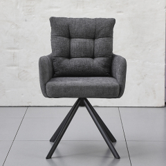Tufted Two-layer Back Swivel Chair