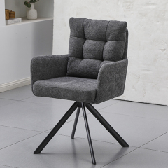 Tufted Two-layer Back Swivel Chair