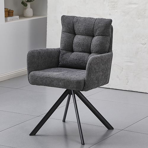 Tufted Two-layer Back Swivel Chair