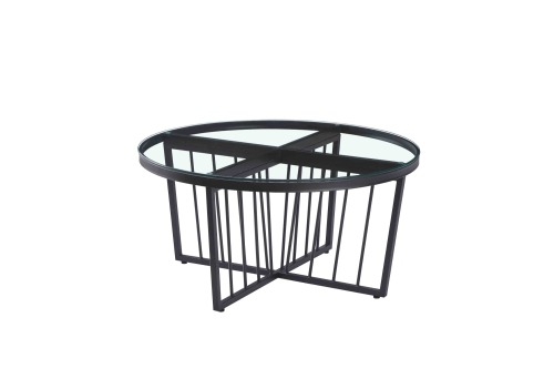 Clear Glass Round Coffee Table