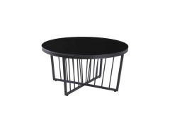 Black Glass Round Coffee Table