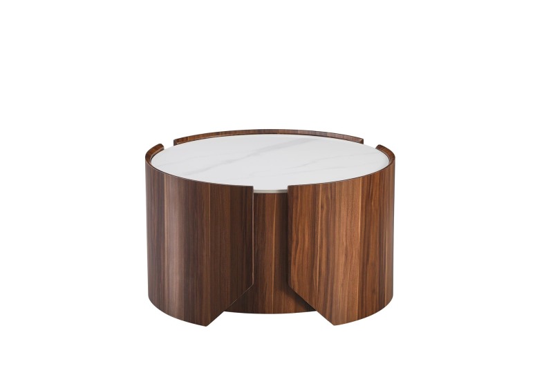 Round Wood Color Coffee Table