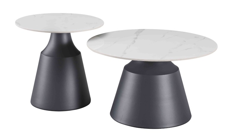 White And Black Coffee Table Set