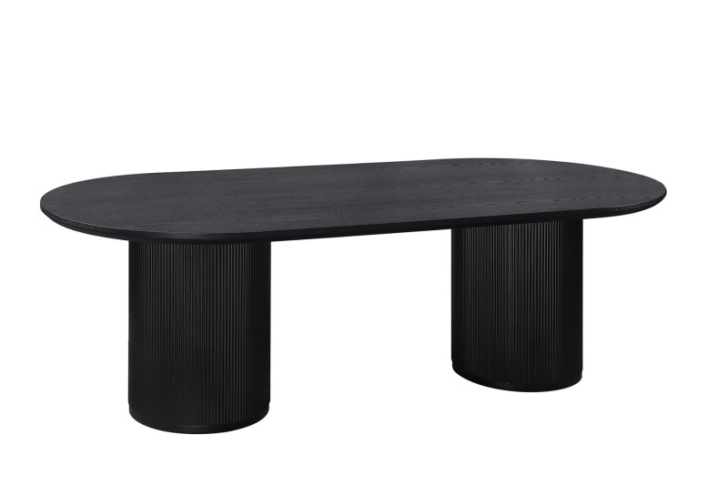 Black Wood Veneer Dining Table