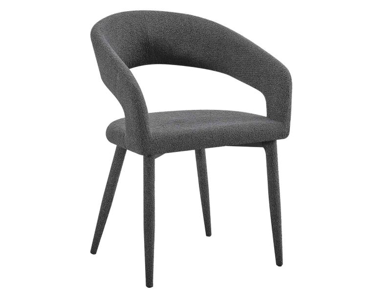 Grey Boucle Dining Chair