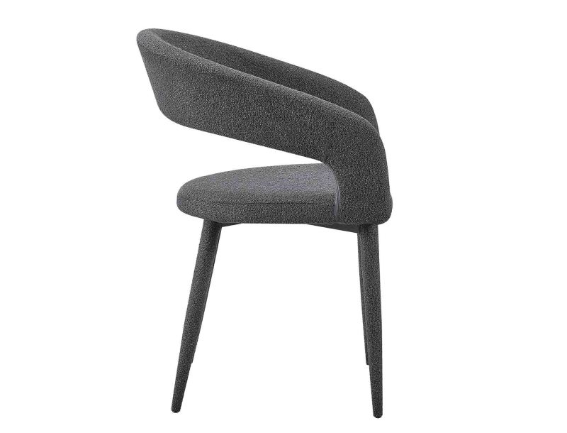 Grey Boucle Dining Chair