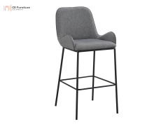 Grey Linen Bar Chair