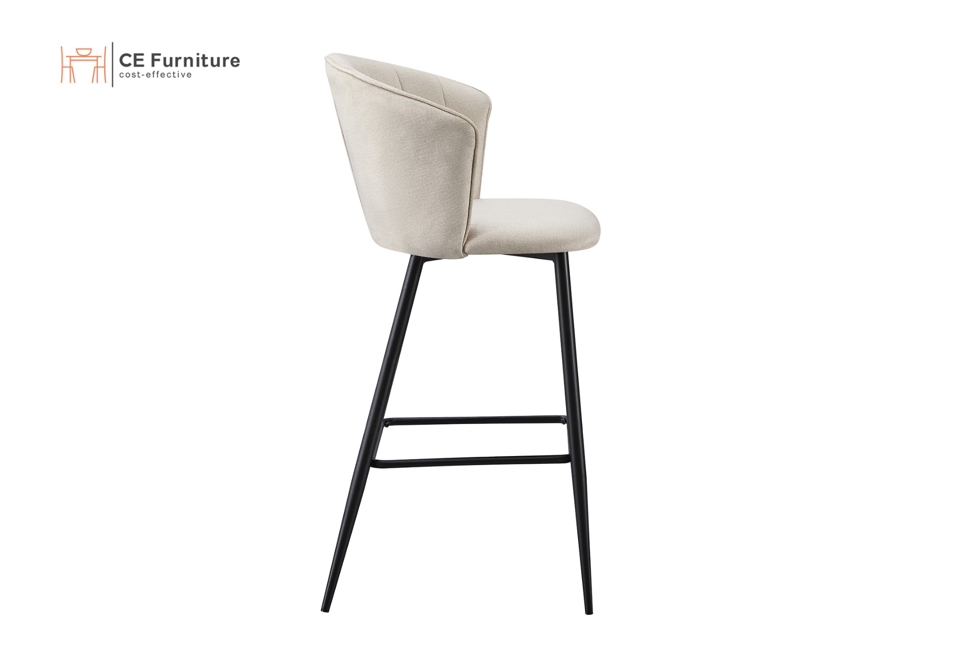 Grey Linen Bar Chair