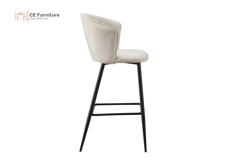 Grey Linen Bar Chair