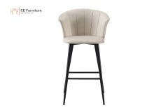 Grey Linen Bar Chair