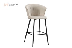 Grey Linen Bar Chair