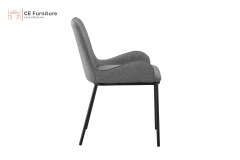 Grey Linen Dining Chair