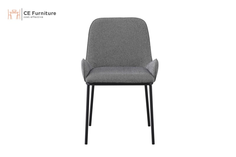 Grey Linen Dining Chair