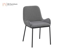 Grey Linen Dining Chair