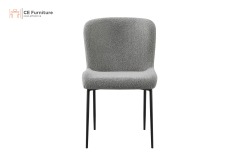 Grey Boucle Dining Chair
