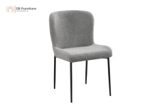 Grey Boucle Dining Chair