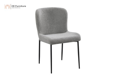 Grey Boucle Dining Chair