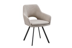 Grey Boucle Dining Chair