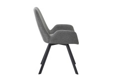 Grey Linen Swivel Chair