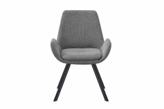 Grey Linen Swivel Chair