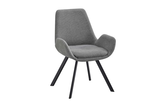 Grey Linen Swivel Chair