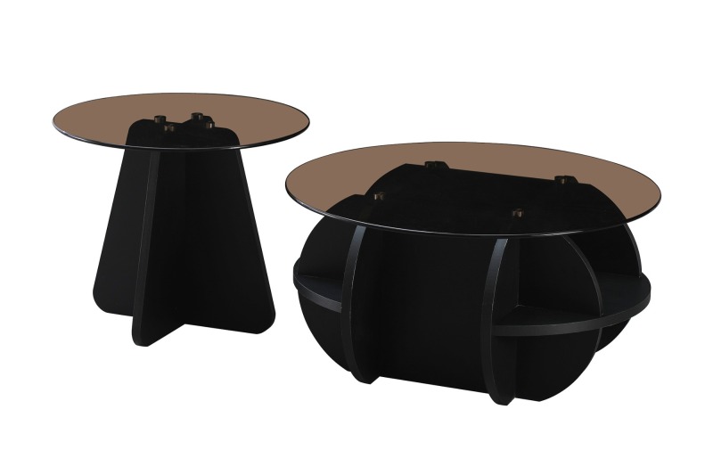 Black and Glass Coffee Table