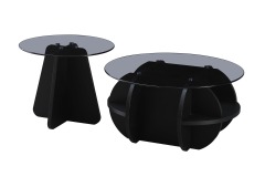 Black and Glass Coffee Table