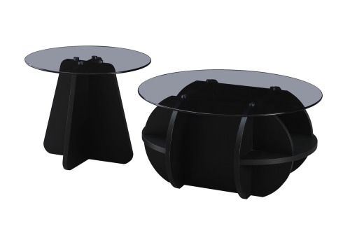 Black and Glass Coffee Table