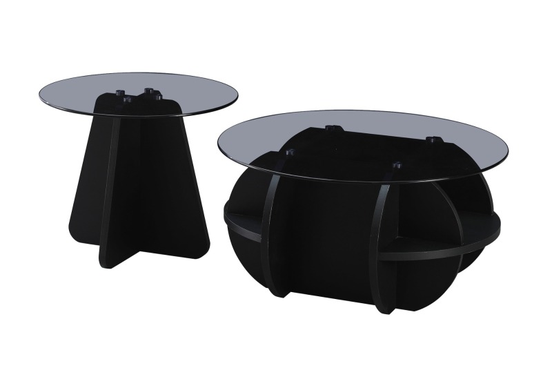 Black and Glass Coffee Table