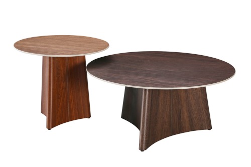 Walnut And Marble Color Coffee Table