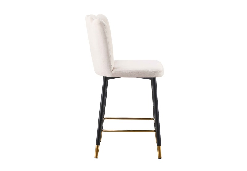 White Black And Golden Bar Chair