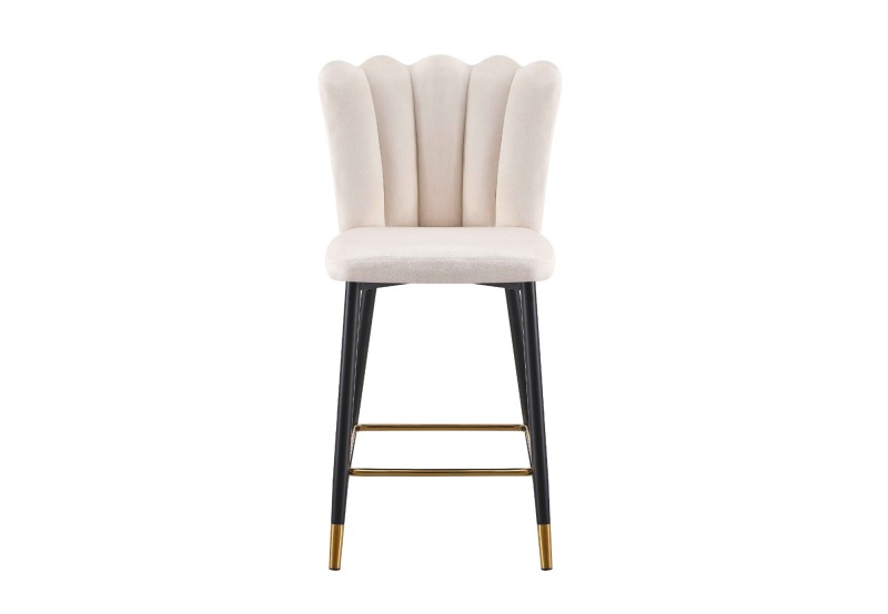 White Black And Golden Bar Chair