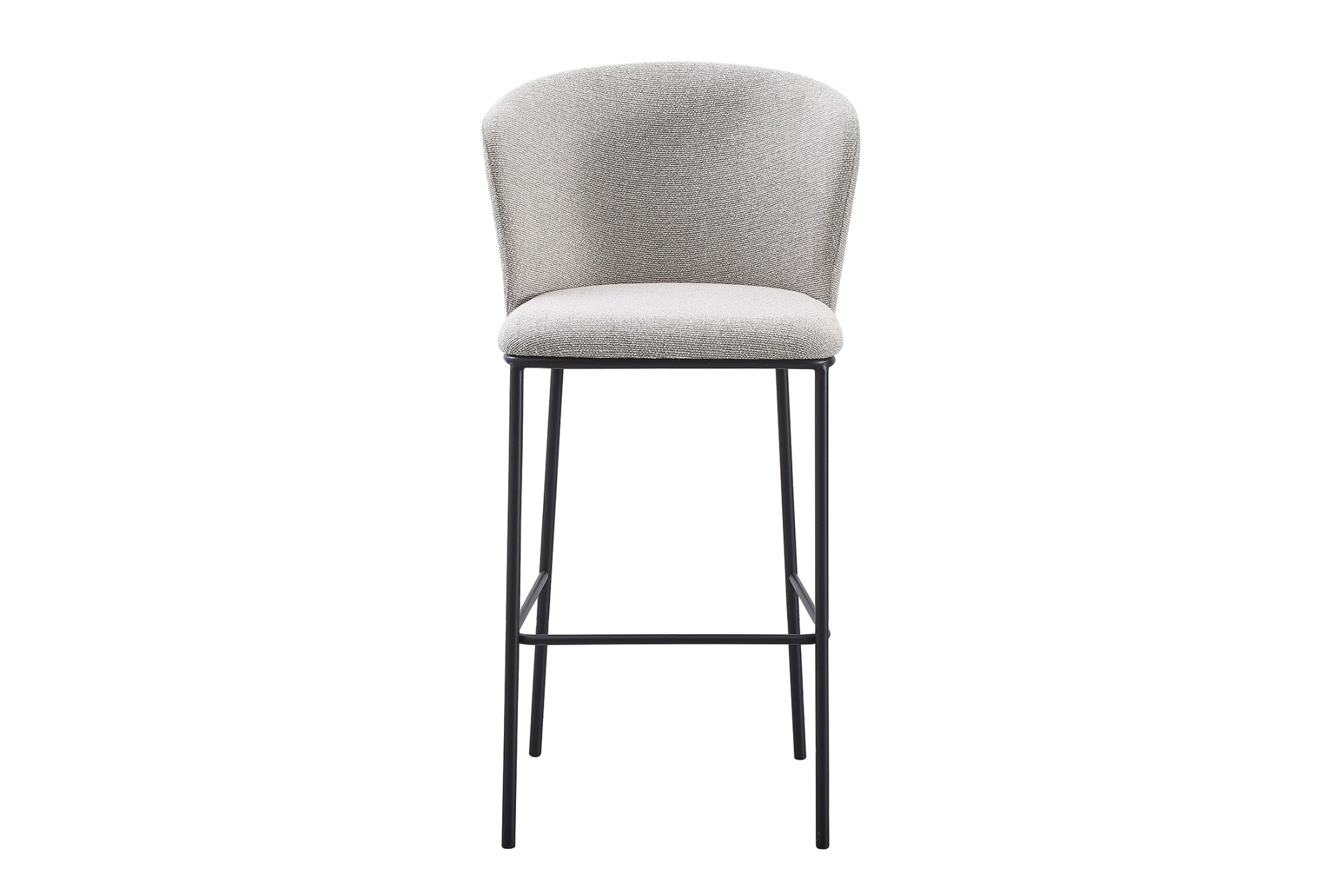 Light Grey Boucle Bar Chair