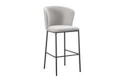 Light Grey Boucle Bar Chair