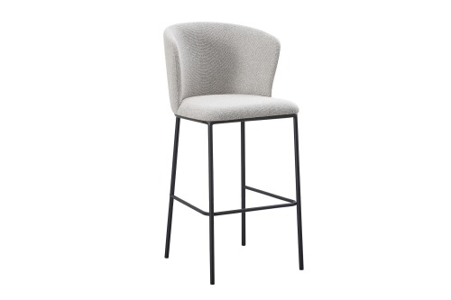 Light Grey Boucle Bar Chair