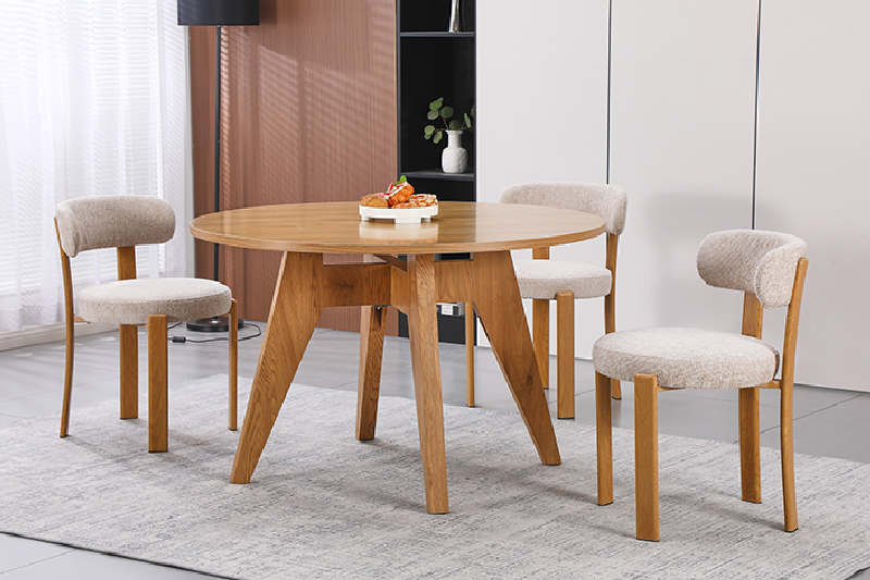 Oak Melamine Round Table 120cm