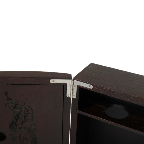Fullrich High-quality solid wood dark brown arc opening Chinese wine bottle packing box