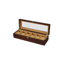 Fullrich High-end Luxury Custom Logo Mdf Paste Rosewood Veneer Wooden Watch Box