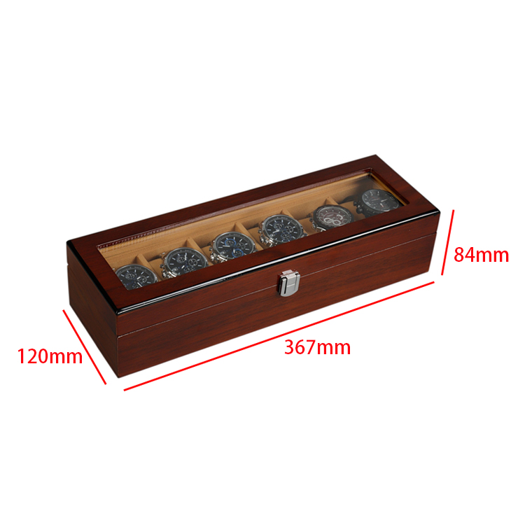 Fullrich High-end Luxury Custom Logo Mdf Paste Rosewood Veneer Wooden Watch Box