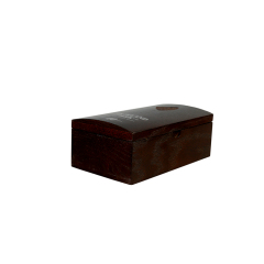 Fullrich High-quality solid wood dark brown arc opening Chinese wine bottle packing box