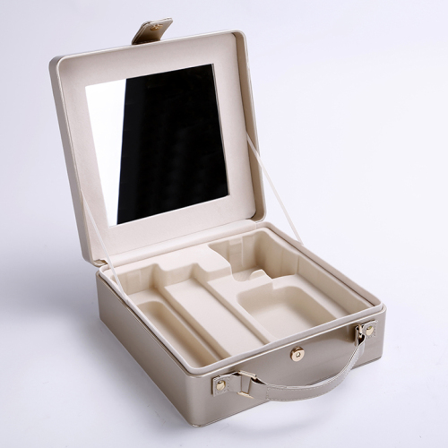 Fullrich Fashionable PU Leather Jewelry Makeup Box with handle
